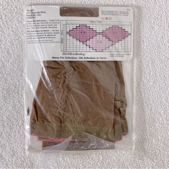 Vintage Hanes Silk Reflections Pantyhose In Mayfair NWT - Picture 5 of 5